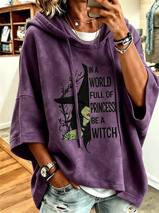 Women Text Letters Half Sleeve Casual Holiday Spring/Fall Hoodie