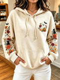Women Floral Long Sleeve Vintage Holiday Spring/Fall Hoodie