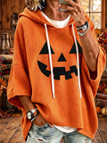 Women Text Letters Half Sleeve Casual Holiday Spring/Fall Hoodie