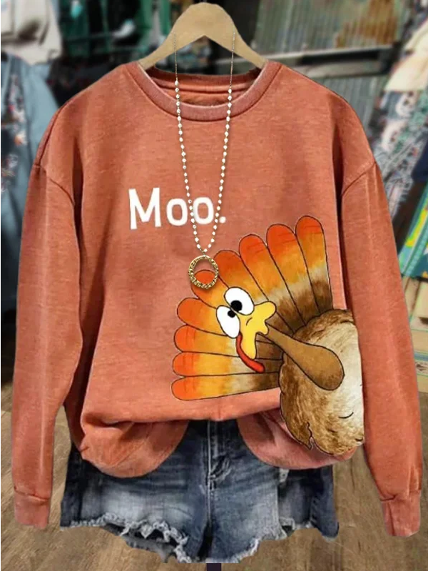 Women Floral Crew Neck Printing Casual Spring/Fall Long Sleeve Sweatshirt