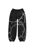 THORN RHINESTONE SWEATPANTS BLACK