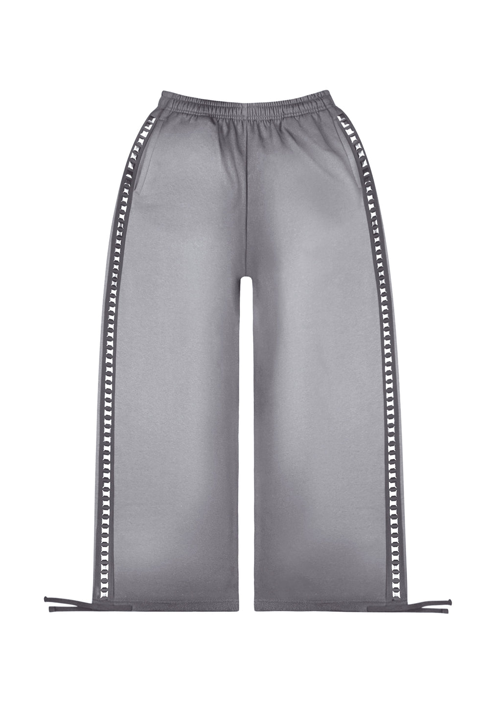 RUMOUR STUDDED OVERSIZED SWEATPANTS GRADIENT GREY