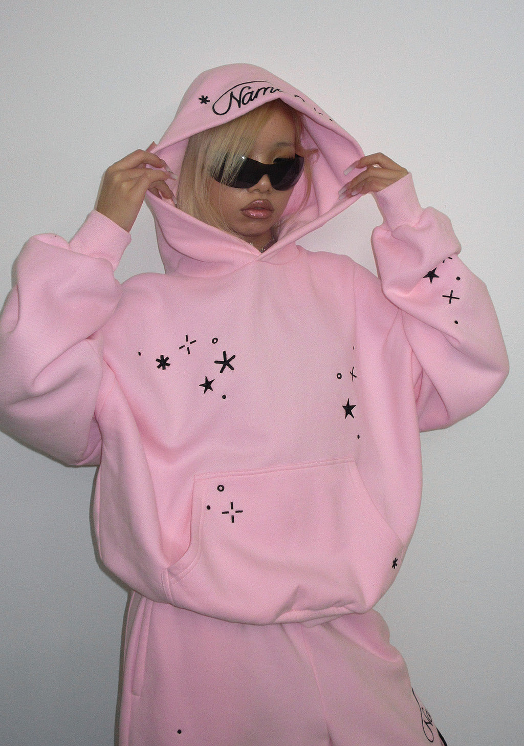 STITCH WINGS PULLOVER HOODIE BABY PINK (DETACHABLE WINGS)