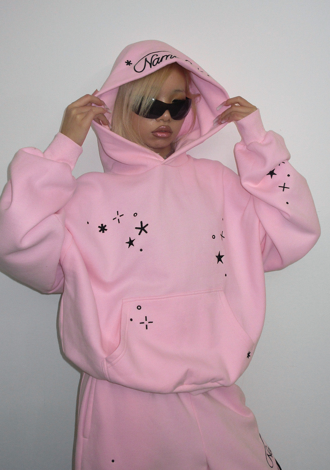 STITCH WINGS PULLOVER HOODIE BABY PINK (DETACHABLE WINGS)