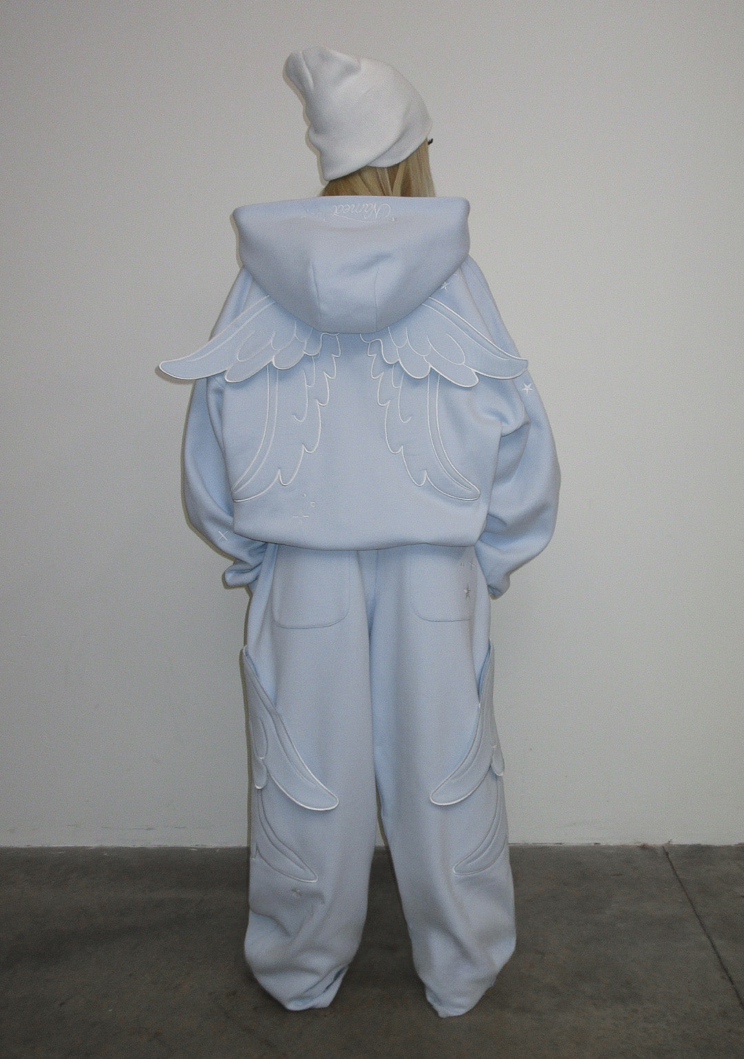 STITCH WINGS ZIP HOODIE BABY BLUE (DETACHABLE WINGS)