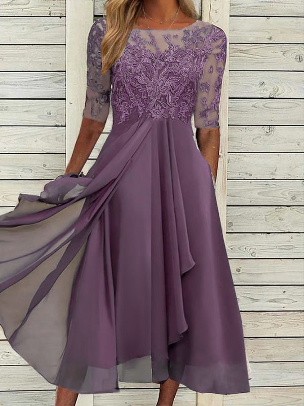 Women's Summer V Neck Light Blue Long Wedding Guest Formal Dress With Bow