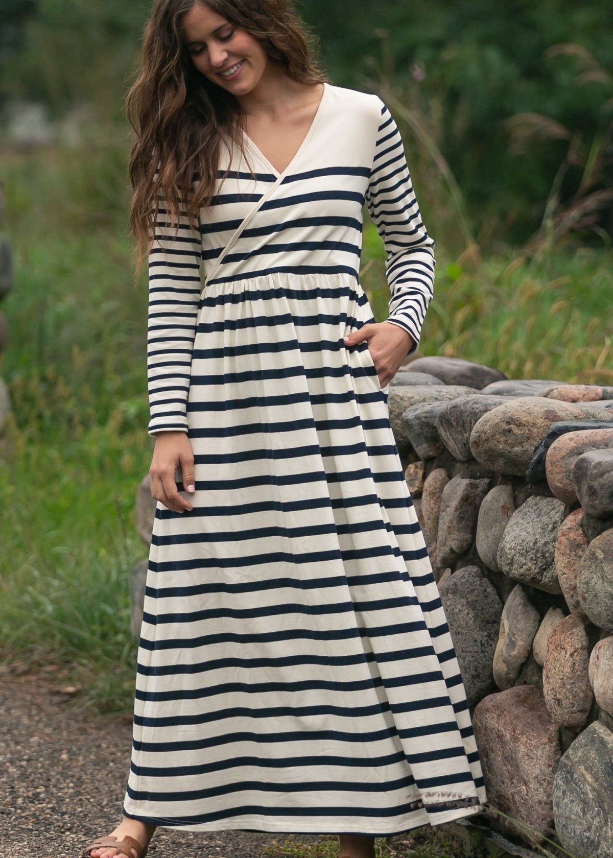 Celeste Striped Knit Maxi Dress