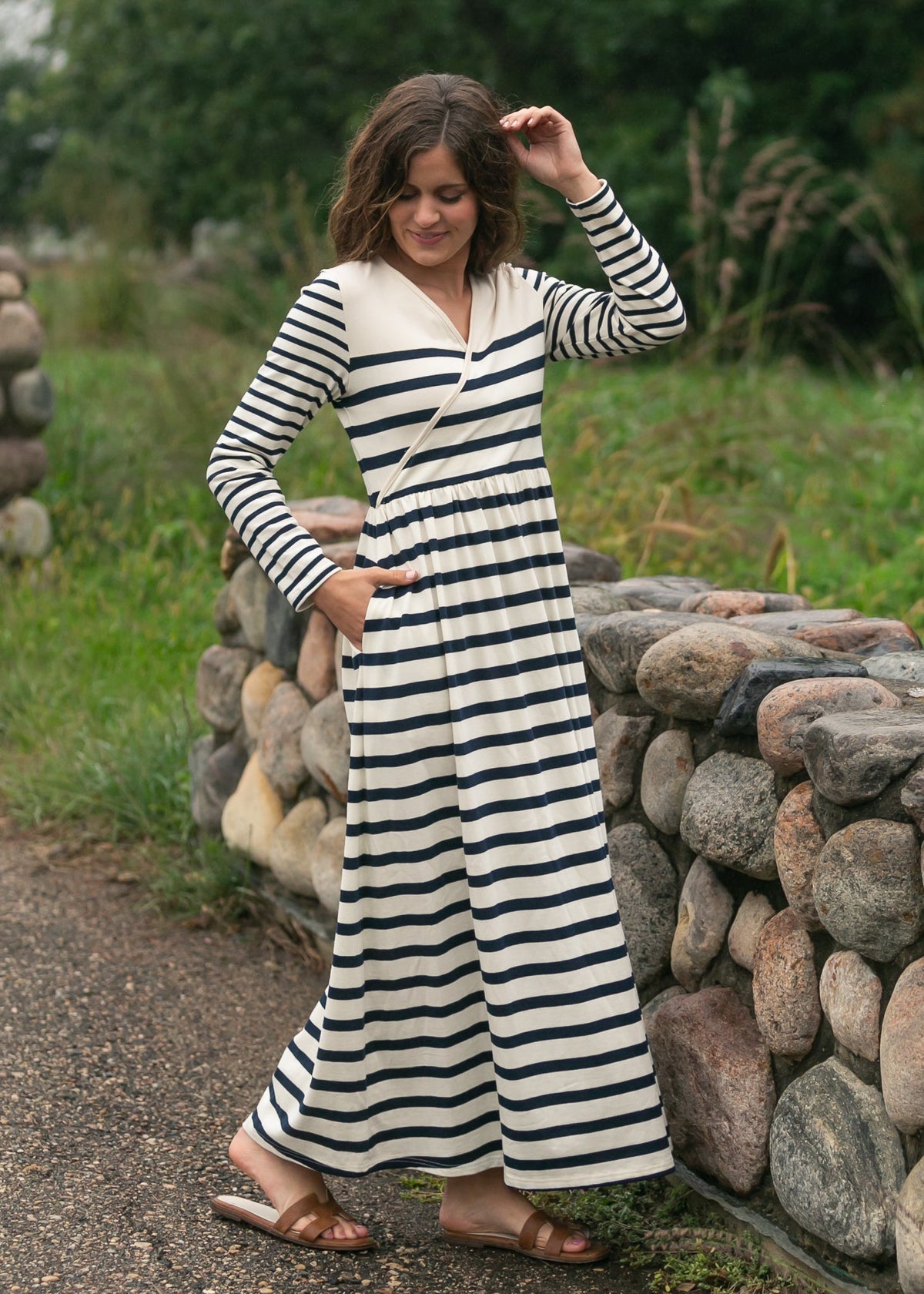 Celeste Striped Knit Maxi Dress