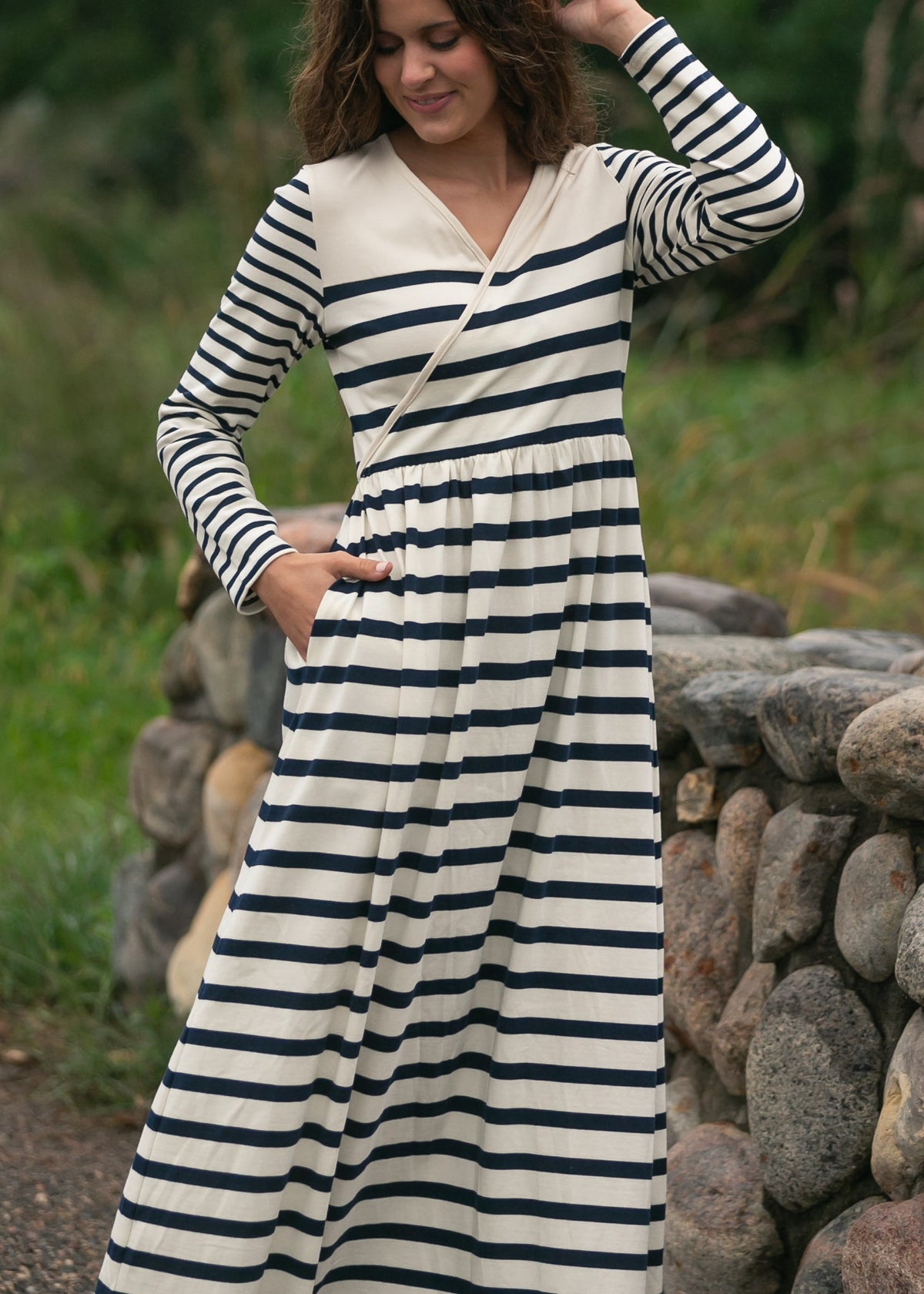Celeste Striped Knit Maxi Dress