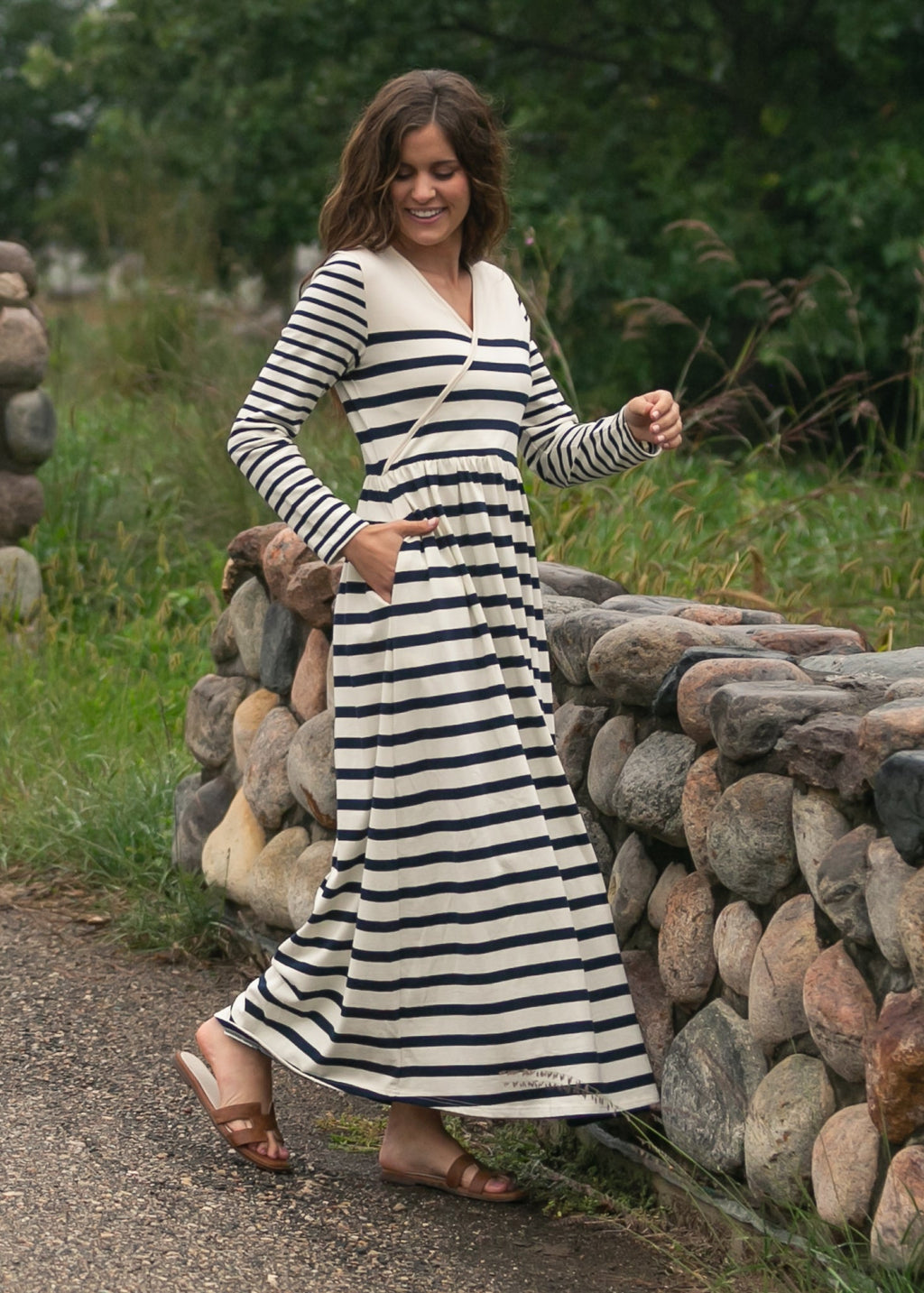 Celeste Striped Knit Maxi Dress
