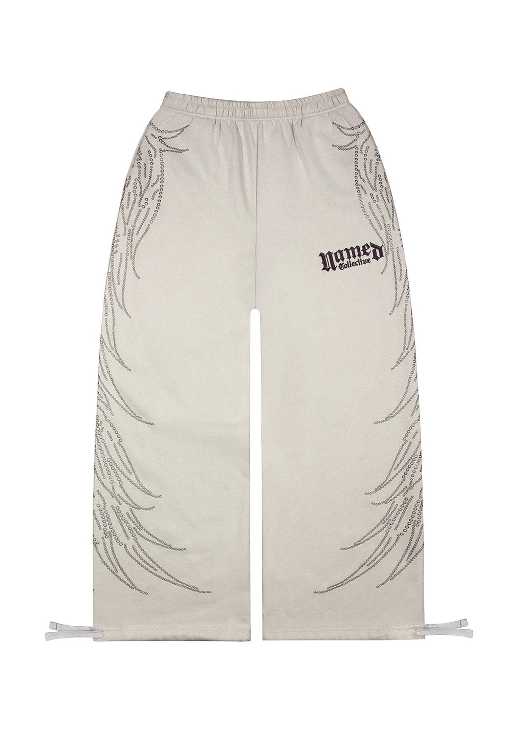 FALLEN STUDDED OVERSIZED SWEATPANTS BONE