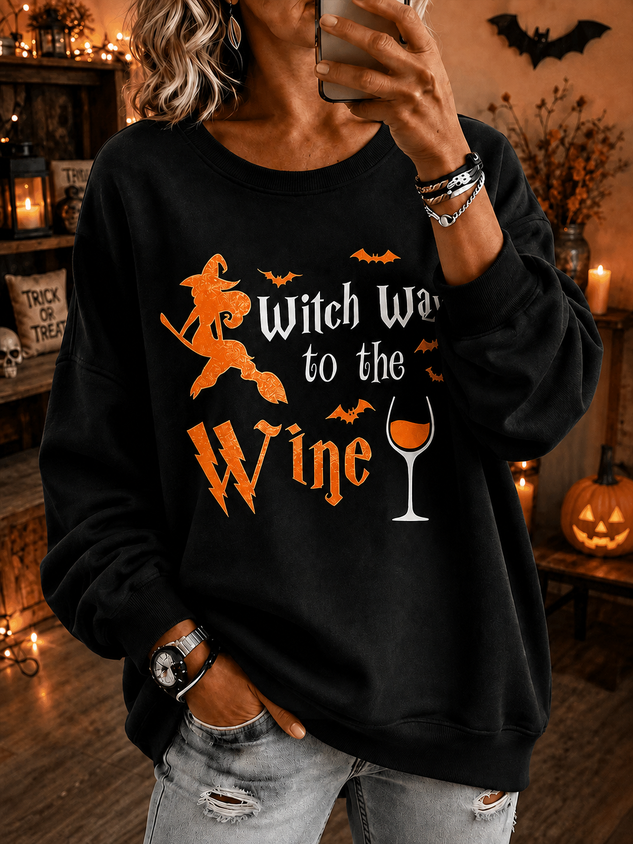 Women Plain Crew Neck Casual Spring/Fall Long Sleeve Sweatshirt