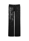 KNIGHT STUDDED FITTED PANTS BLACK