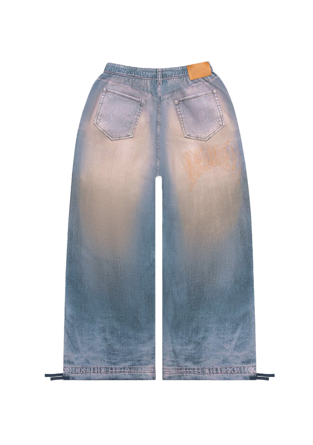 OFF GRID DENIM EFFECT OVERSIZED SWEATPANTS WASHED BLUE