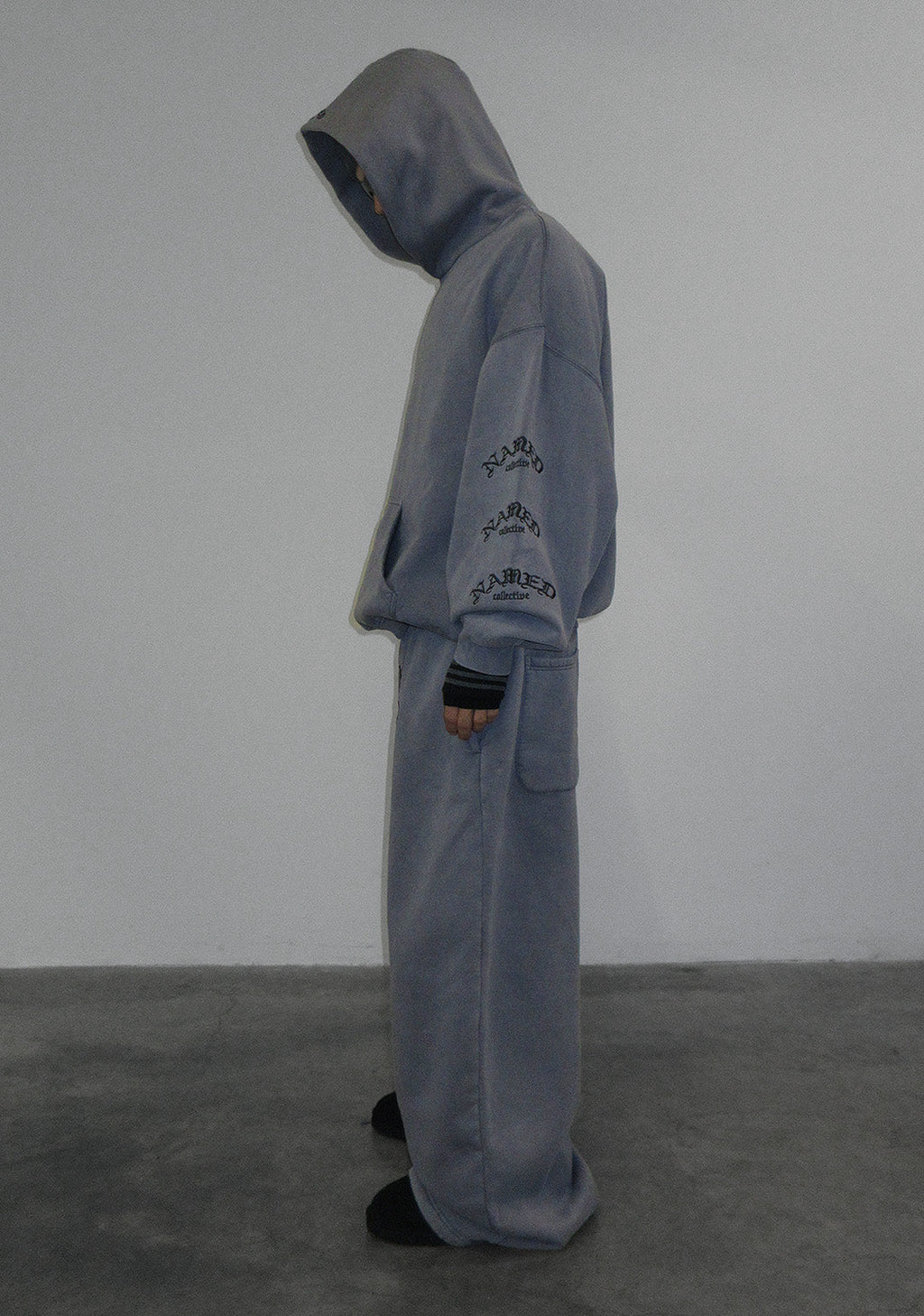 OLD ENGLISH OVERSIZED SWEATPANTS WASHED VINTAGE GREY